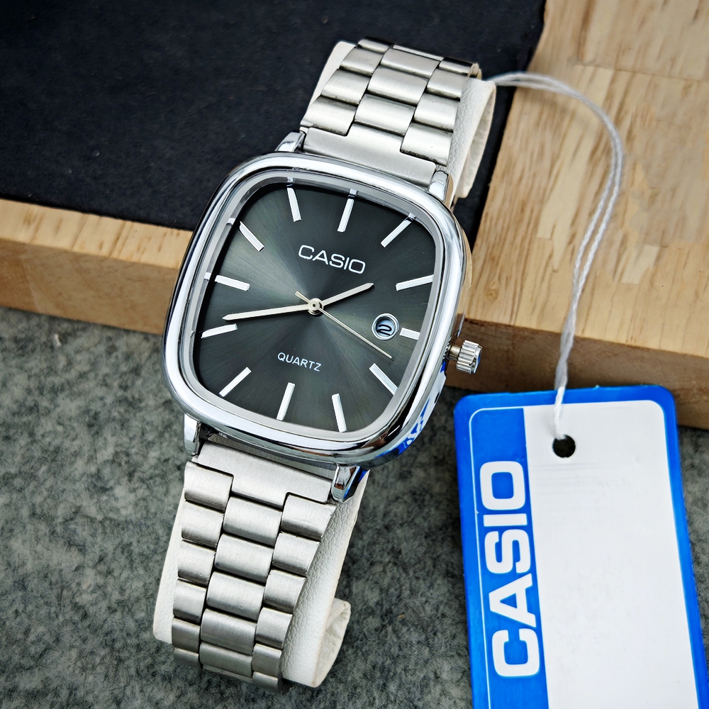 Men Unsex Stainless Steel Waterproof calendar Quartz Watch Fashion Casual Women Watch A138 LTP-E117D