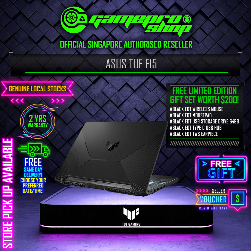 ASUS TUF Gaming F15 FX506HF-HN019W / i5-11400H / RTX2050 / 15.6" FHD 144Hz / W11 / 2Y