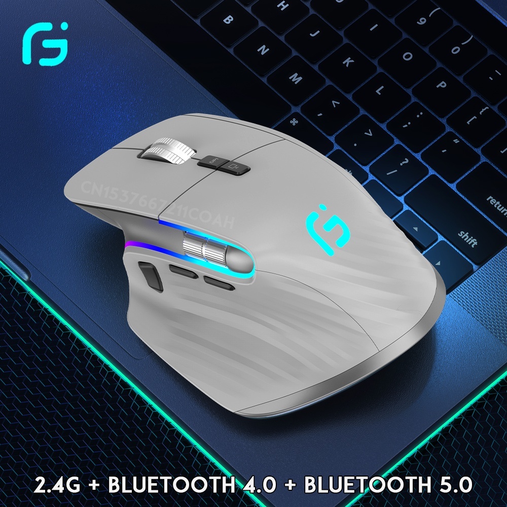 SeenDa 10000dpi Wireless Gaming Mouse 2.4G Bluetooth Rechargeable Colorful Lights Ergonomic Office For PC Laptop