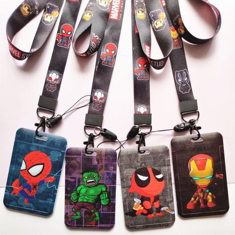Avengers Super Heroes Card Holder Girls/Students Card Holder With Lanyard Neck Strap Card