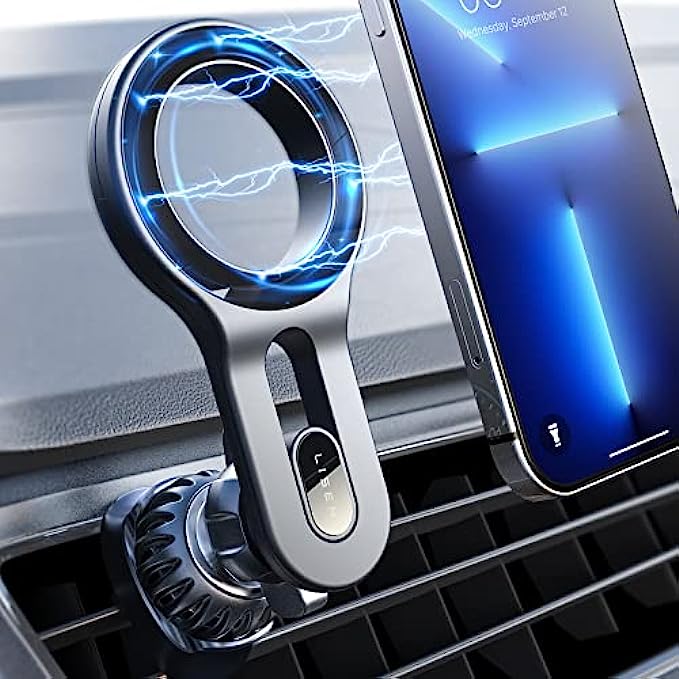 Compatible for MagSafe Car Mount [Strongest Magnet Power] LISEN Magnetic Phone Holder for Car [Easily Install] Hands Free iPhone Car Holder Mount Fit for iPhone 13 12 Pro Max Mini MagSafe Case