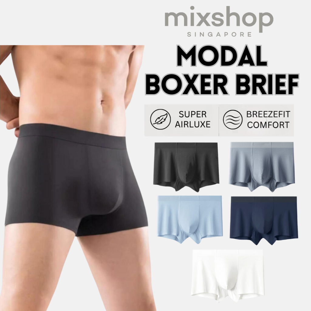 mixshop Men Modal Boxer/Brief/Underwear/Trunks, Breathable, BreezeFit Comfort [SG READY STOCK]