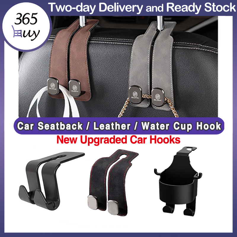 ?[SG Stock] Car Seat Back Durable Hook Hanger for Purses and Bags Organizer Storage Leather Hook Water Cup Hook 汽车座椅双挂钩